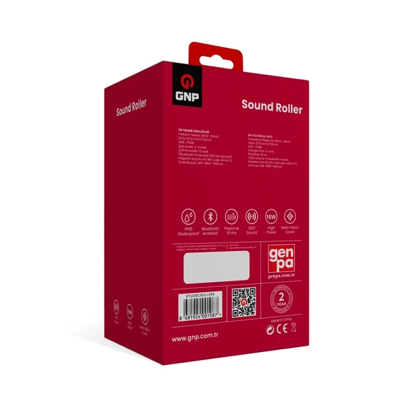 GNP Sound Roller Bluetooth Hoparlor Kırmızı - 3