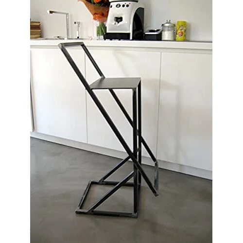 Metal Bar Taburesi Profil Yüksek Sandalye Mutfak Taburesi - 3