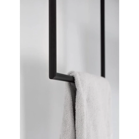 Siyah Havluluk Banyo Havluluk Metal Tavan Tipi Havluluk - 2
