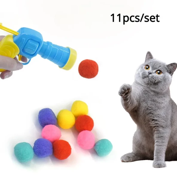 Peluş Top Atan Kedi Oyuncağı