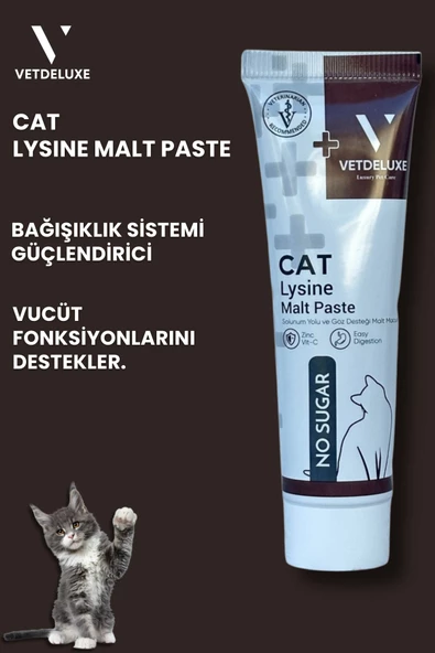Lysine Malt Göz Sağlığı ve Solunum Yolu Destekleyici Kedi Malt Macunu 100 Gr - 2