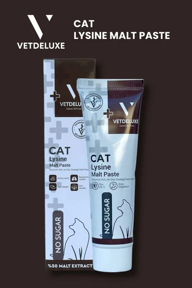 Lysine Malt Göz Sağlığı ve Solunum Yolu Destekleyici Kedi Malt Macunu 100 Gr - 3