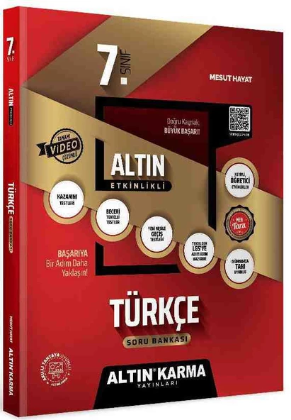 ALTINKARMA 7.Sınıf Türkçe Altın Etkinlikli Kazanım SB (Yazar: MESUT HAYAT)