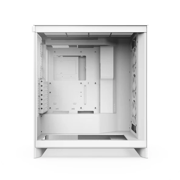 NZXT H7 Flow (2024) CM-H72FW-R1 RGB White Tempered Glass USB 3.2 ATX Mid Tower Kas - 2