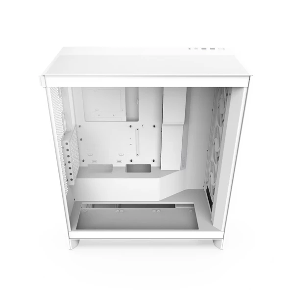 NZXT H7 Flow (2024) CM-H72FW-R1 RGB White Tempered Glass USB 3.2 ATX Mid Tower Kas - 3