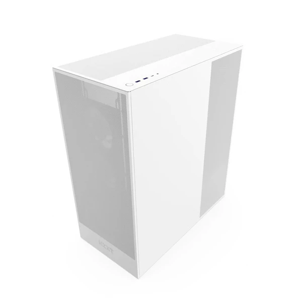 NZXT H7 Flow (2024) CM-H72FW-R1 RGB White Tempered Glass USB 3.2 ATX Mid Tower Kas - 4
