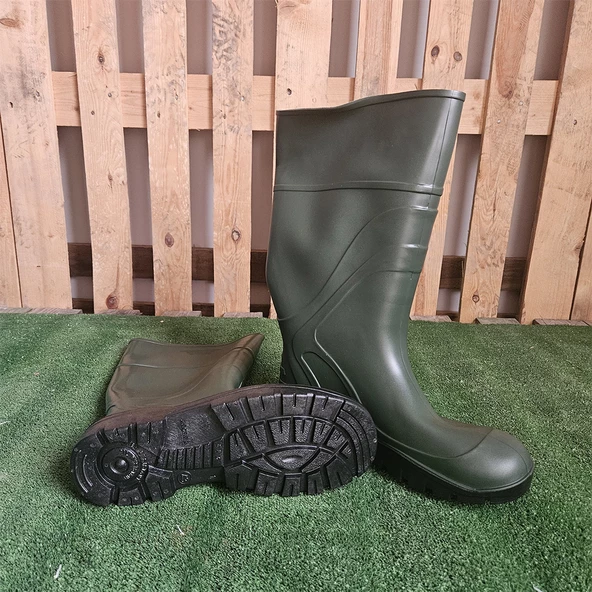 UZUN HAKİ YEŞİL ÇİZME YAĞMUR KAR SU GEÇİRMEZ ÇİZME BALIKÇI ÇİZME AVCI ÇİZME İŞÇİ ÇİZME - 2