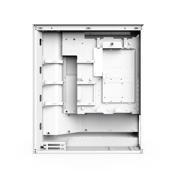 NZXT H7 Flow (2024) CM-H72FW-R1 RGB White Tempered Glass USB 3.2 ATX Mid Tower Kas - 6