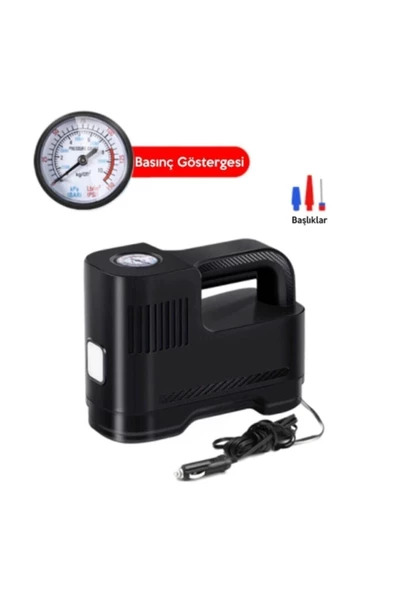 Ally Mobile   Ally Mobile St-217 12v Taşınabilir Hava Pompası Kompresör Araç Lastik Şişirme Makinesi Siyah - 2