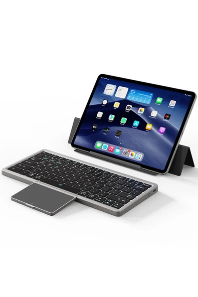 Dux Ducis   Dux Ducis Universal OK Series Kablosuz Bluetooth Klavye Touchpad Kılıf SİYAH