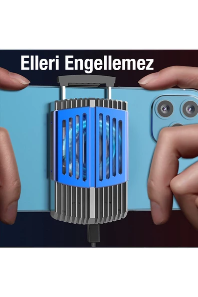 Memo   Memo DL08 Yarı İletken Telefon Soğutma Fanı Radyatör Soğutucu MAVİ - 7