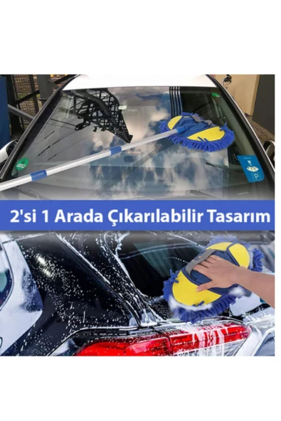 mefa ös   mefa ös Mikrofiber Dönebilen Püsküllü Araba Yıkama Ve Temizleme Fırçası - 7