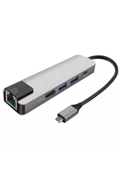 Ally Mobile   Ally Mobile Ally 5in1 Usb 3.1 Type C To Hdmı 2xusb 3.0 Rj45 Ethernet Dönüştürücü Adaptör