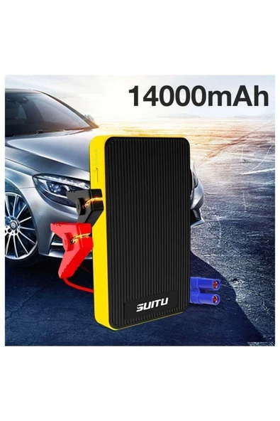 Ally Mobile   Ally Mobile Ally Suitu 14000mah Jump Starter Akü Takviye Seti ( Powerbank + Led Lamba)-siyah