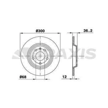ARKA FREN DISK AYNASI A4 2.0TDI-1.8TFSI-2.7TDI-3.0TDI-3.2FSI- 1KW PR NUMARASI ICIN - ELEKTRONIK PARK - BRAXIS AE0103