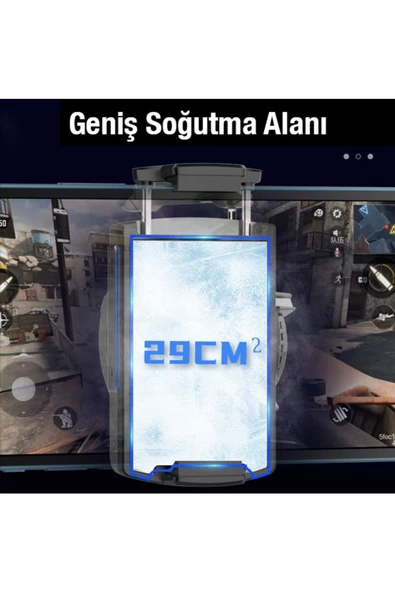 Memo   Memo DL08 Yarı İletken Telefon Soğutma Fanı Radyatör Soğutucu MAVİ - 2
