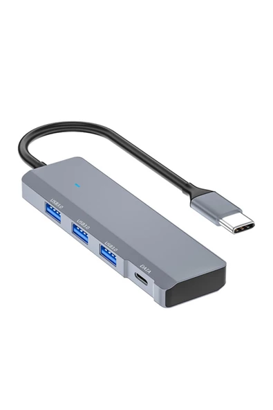 Ally Mobile   Ally Mobile Ally ADS-309C 4in1 Type-C to USB + Type-C Hub Adaptör Çevirici Dönüştürücü Çoğaltıcı