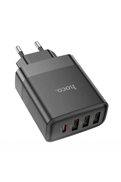 Hoco   Hoco C127a Pd45w 3 Usb 1 Type-c Girişli Hızlı Şarj Adaptörü Başlığı