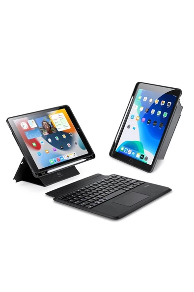 Dux Ducis   Dux Ducis iPad 7- 8-9 10.2 iPad Air3- iPad Pro 10.5(2017) DK Series Kablosuz Bluetooth Klavye SİYAH