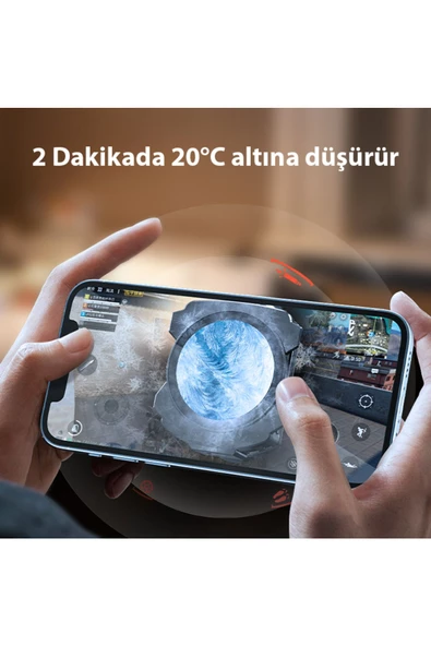 Memo   Memo CX12 Powerbank Girişli Manyetik Cep Telefon Soğutma Fanı Radyatör Soğutucu SİYAH - 5