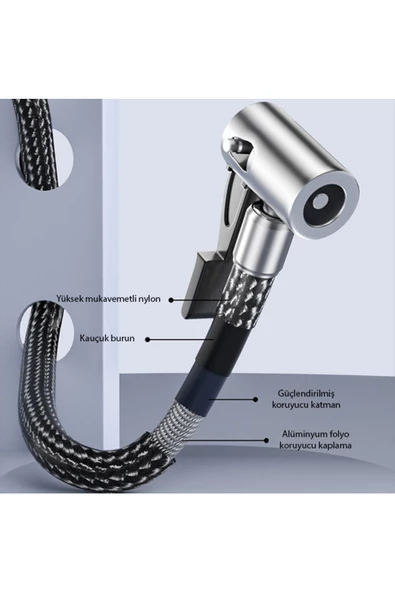 Ally   Ally ST-5523 LED Işıklı Taşınabilir Hava Pompası Kompresör Araç Lastik Şişirme Makinesi SİYAH - 4