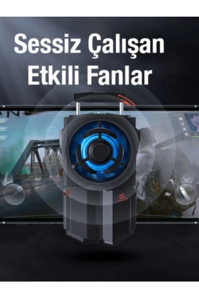 Memo   Memo Dl-a5 Kablosuz Cep Telefon Soğutma Fanı Gamer Oyuncu Radyatör Soğutucu Şarjlı - 2