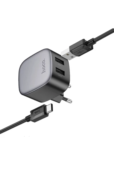 Hoco   Hoco Cs31a 2xusb Type-c To Usb Kablo Hızlı Şarj Adaptör Seti