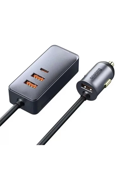 Ally Mobile   Ally Mobile Baseus Share Together Pps 120w 4 Portlu (3 Usb+1 Type-c) Hızlı Araç Şarjı 1.5m