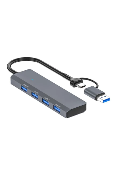 Ally Mobile   Ally Mobile Ally Ads-305d 4in1 Usb-type-c To 4x Usb3.0 Hub Çoğaltıcı Çevirici Dönüştürücü Adaptör