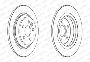 ARKA FREN AYNASI VOLVO  S60 II10- S80 II 06- V60 II 13- V70 II 06- XC70 06- DÜZ 302mm - FERODO DDF1720C