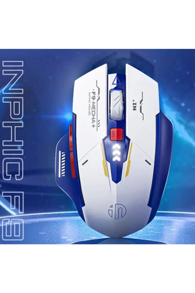 INPHIC   INPHIC F9 Kablosuz Fare, Şarj Edilebilir Sessiz Kullanım 2.4G USB Mouse MAVİ,BEYAZ