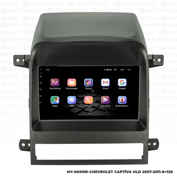 Araç Multimedya Chevrolet Captiva Android 12 Carplay 4Gb Ram + 64Gb Hdd 2007-2011 Navigasyon Ekran MYW - Resim 6