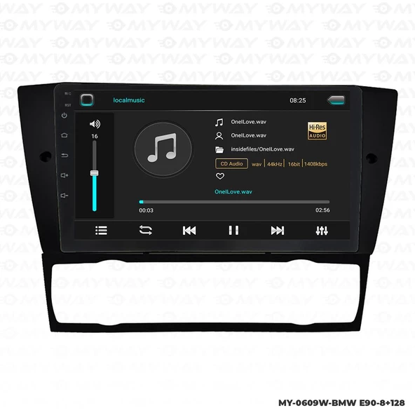 Araç Multimedya Bmw E90 Android 12 Carplay 4Gb Ram + 64Gb Hdd Dijital Navigasyon Ekran MYW - Resim 2