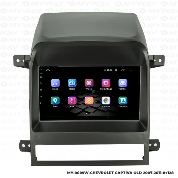 Araç Multimedya Chevrolet Captiva Android 12 Carplay 4Gb Ram + 64Gb Hdd 2007-2011 Navigasyon Ekran MYW - Resim 7