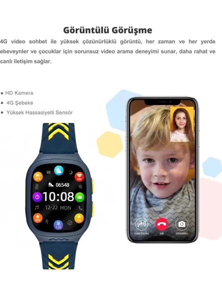 Slazenger Akıllı Çocuk Takip Saati – Görüntülü Görüşme Gps Lacivert Sl.09.2158.5.11 - 4