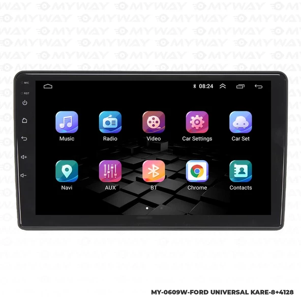 Araç Multimedya Ford C-Max Android 12 Carplay 4Gb Ram + 64Gb Hdd 2004-2007 Navigasyon Ekran MYW - Resim 7