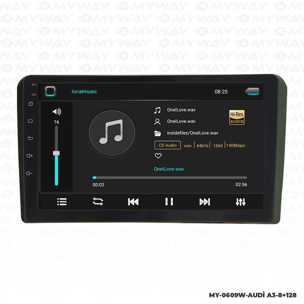 Araç Multimedya Audi A3 Ser. S Unı - Ty / 4 Gb Ram 64 Gb Hdd / 9 Inch Ekr. Carplay And. 12 Double Teyp - Navigasyon Cihazı MYW - Resim 2