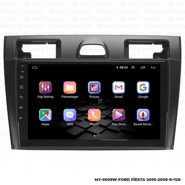 Araç Multimedya Ford Fiesta Android 12 Carplay 4Gb Ram + 64Gb Hdd 2005-2008 Navigasyon Ekran MYW - Resim 6
