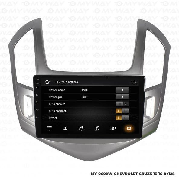 Araç Multimedya Chevrolet Cruze Android 12 Carplay 4Gb Ram + 64Gb Hdd 2013-2016 Navigasyon Ekran MYW - Resim 3