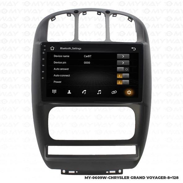 Araç Multimedya Chrysler Grand Voyager Android 12 Carplay 4Gb Ram + 64Gb Hdd Navigasyon Ekran MYW - Resim 3