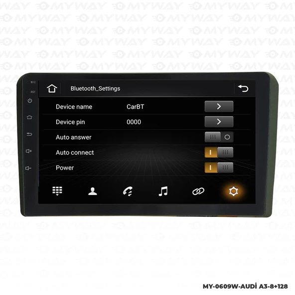 Araç Multimedya Audi A3 Ser. S Unı - Ty / 4 Gb Ram 64 Gb Hdd / 9 Inch Ekr. Carplay And. 12 Double Teyp - Navigasyon Cihazı MYW - Resim 3