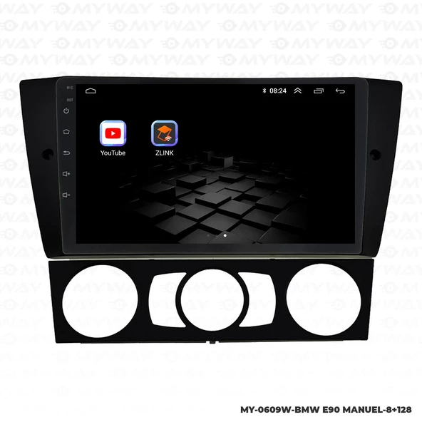 Araç Multimedya Bmw E90 Android 12 Carplay 4Gb Ram + 64Gb Hdd Manuel Navigasyon Ekran MYW - 5