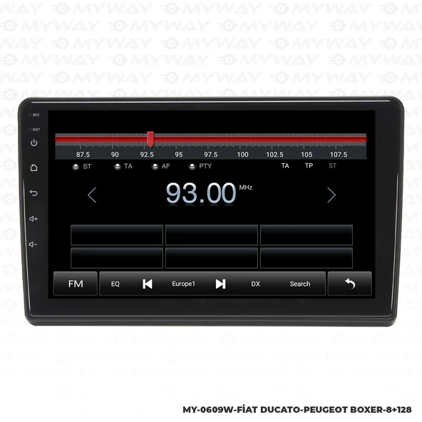 Araç Multimedya Fiat Ducato Android 12 Carplay 4Gb Ram + 64Gb Hdd Navigasyon Ekran MYW - Resim 4