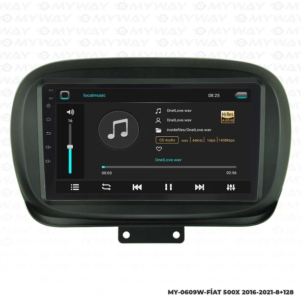 Araç Multimedya Fiat 500X Android 12 Carplay 4Gb Ram + 64Gb Hdd Navigasyon Ekran MYW - Resim 2