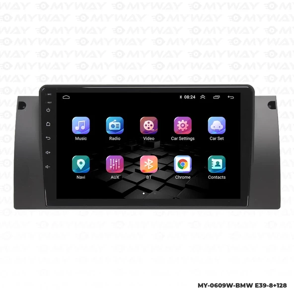Araç Multimedya Bmw E39 Android 12 Carplay 4Gb Ram + 64Gb Hdd Navigasyon Ekran MYW - Resim 7
