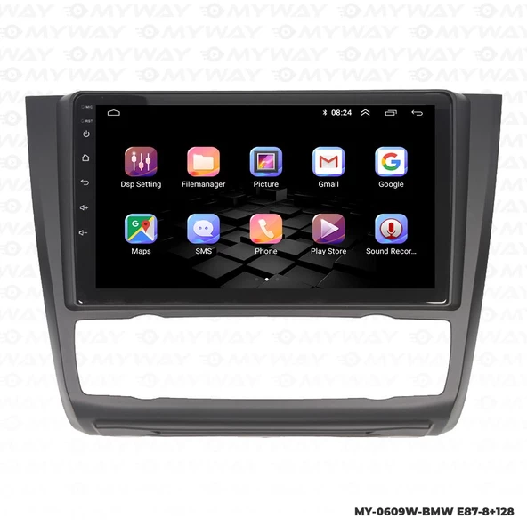 Araç Multimedya Bmw E87 Android 12 Carplay 4Gb Ram + 64Gb Hdd Navigasyon Ekran MYW - Resim 6