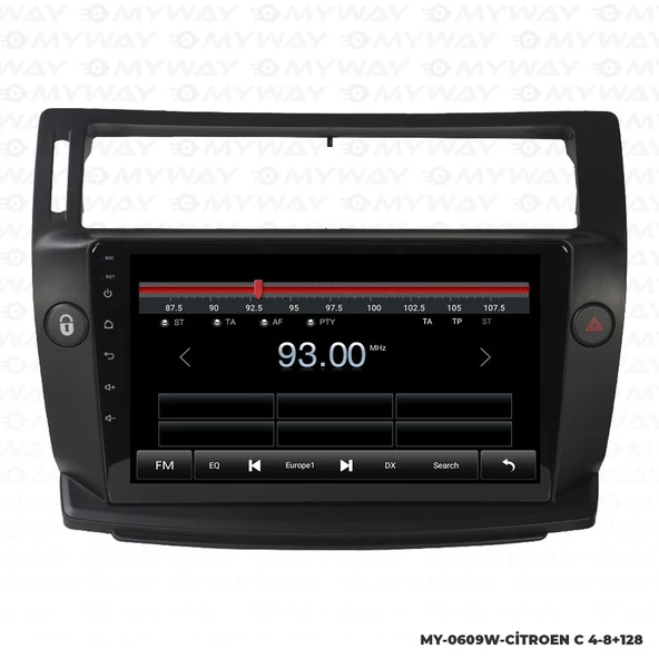 Araç Multimedya Citroen C4 Android 12 Carplay 4Gb Ram + 64Gb Hdd Navigasyon Ekran MYW - Resim 4