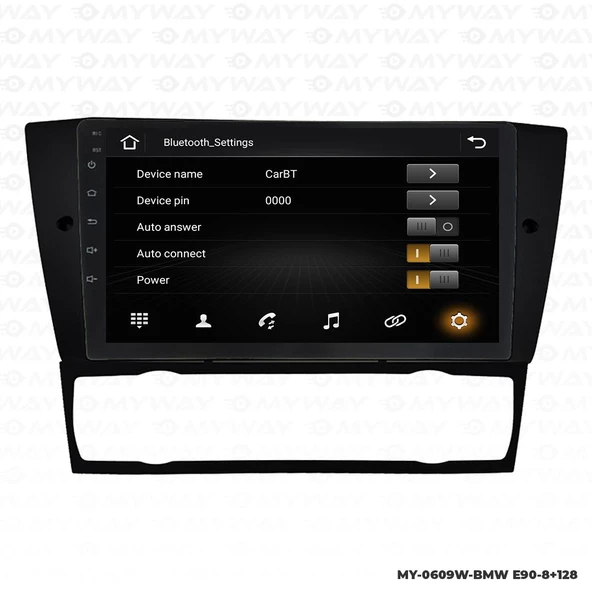 Araç Multimedya Bmw E90 Android 12 Carplay 4Gb Ram + 64Gb Hdd Dijital Navigasyon Ekran MYW - Resim 3