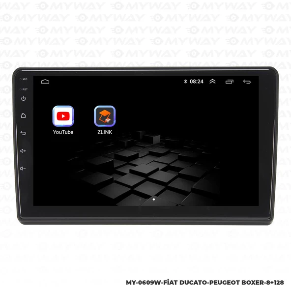 Araç Multimedya Fiat Ducato Android 12 Carplay 4Gb Ram + 64Gb Hdd Navigasyon Ekran MYW - Resim 5