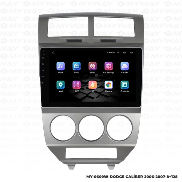 Araç Multimedya Dodge Caliber Android 12 Carplay 4Gb Ram + 64Gb Hdd Navigasyon Ekran MYW - 7